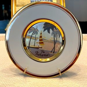 Chokin - The Bahamas - Collector’s Plate - Made in Japan